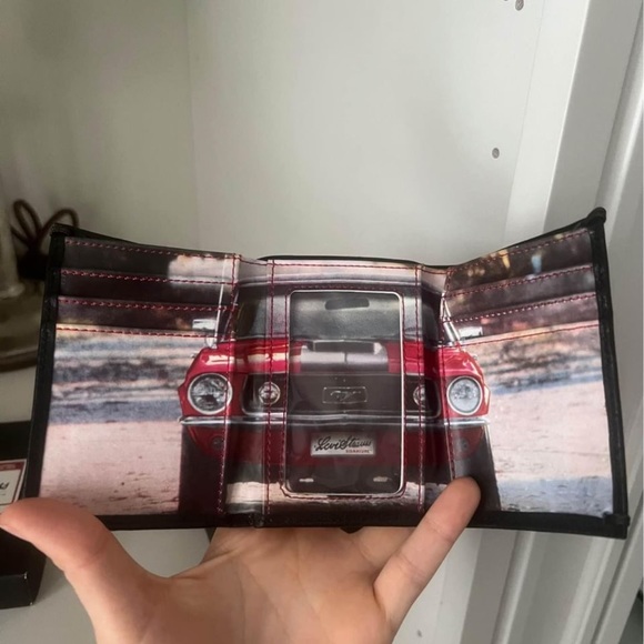 Vintage 90’S LEVI’S Strauss Men’s leather compact wallet brand new - Picture 4 of 5